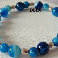 Bracelet agate bleue 6 