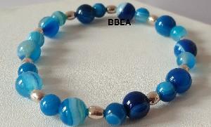 Bracelet agate bleue 6