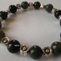 Bracelet agate mousse 15 