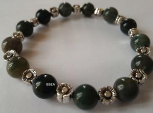 Bracelet agate mousse 15