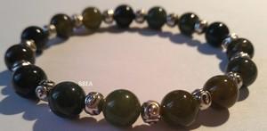 Bracelet agate mousse 16