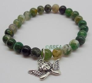 Bracelet agate mousse 2840