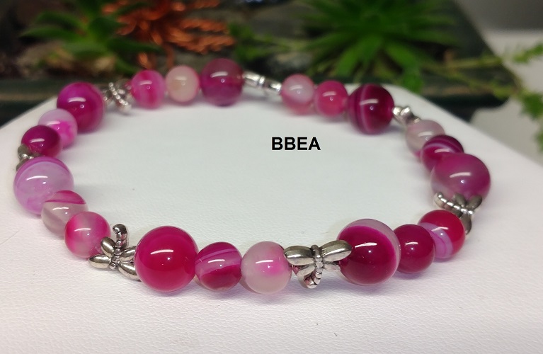 Bracelet agate rose 1 