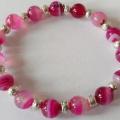 Bracelet agate rose 2 2