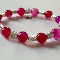 Bracelet agate rose 3