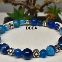 Bracelet agate teintee bleue 10 