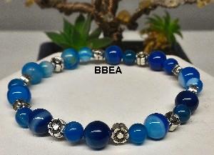 Bracelet agate teintee bleue 10