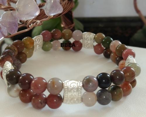 Bracelet double agate indienne