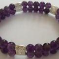 Bracelet double amethyste 1 