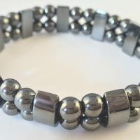 Bracelet double hematite 1 1