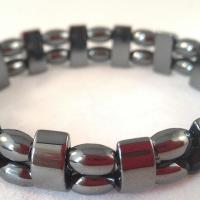 Bracelet double hematite 2 3