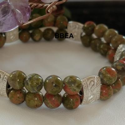 Bracelet double unakite