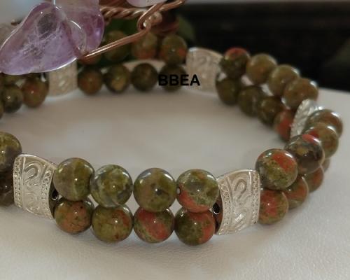 Bracelet double unakite