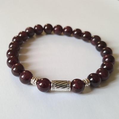 Bracelet grenat homme