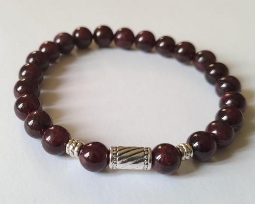 Bracelet grenat homme