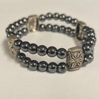 Bracelet hematite double