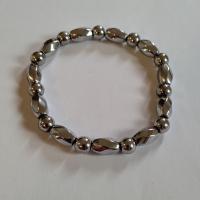 Bracelet hematite teintee grise 1 