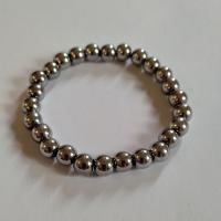 Bracelet hematite teintee grise 2 