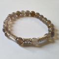 Bracelet homme agate grise 1