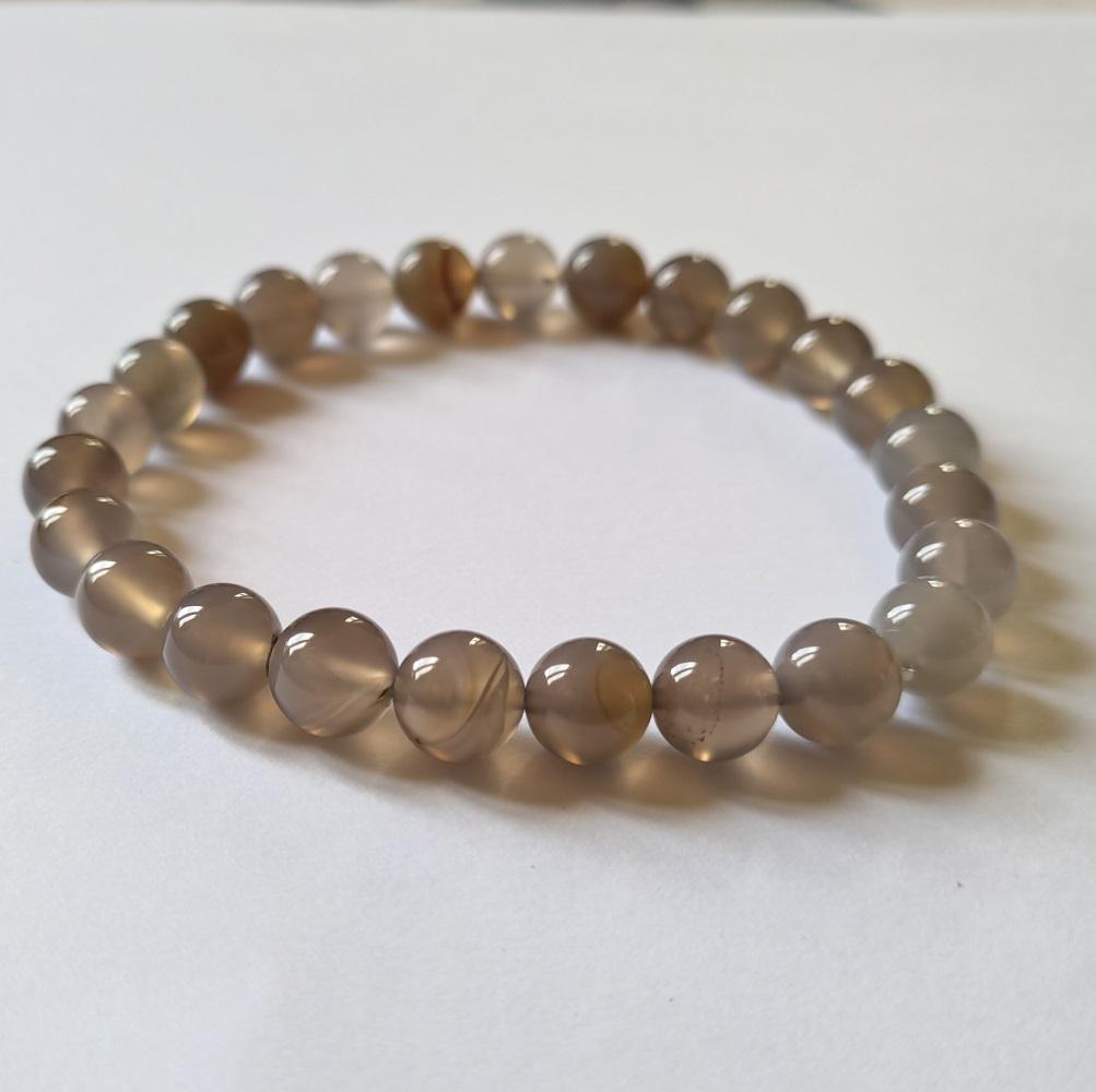 Bracelet homme agate grise 2 