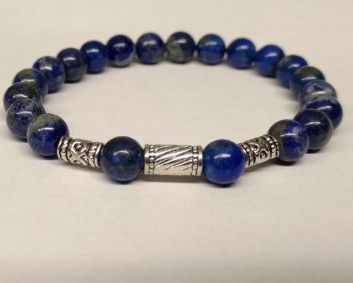 Bracelet homme lapis lazuli 2 