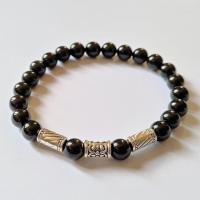 Bracelet homme tourmaline noire
