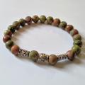 Bracelet homme unakite