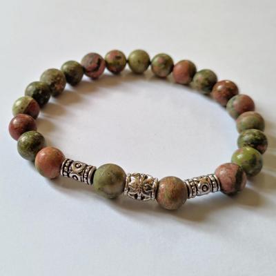 Bracelet homme unakite