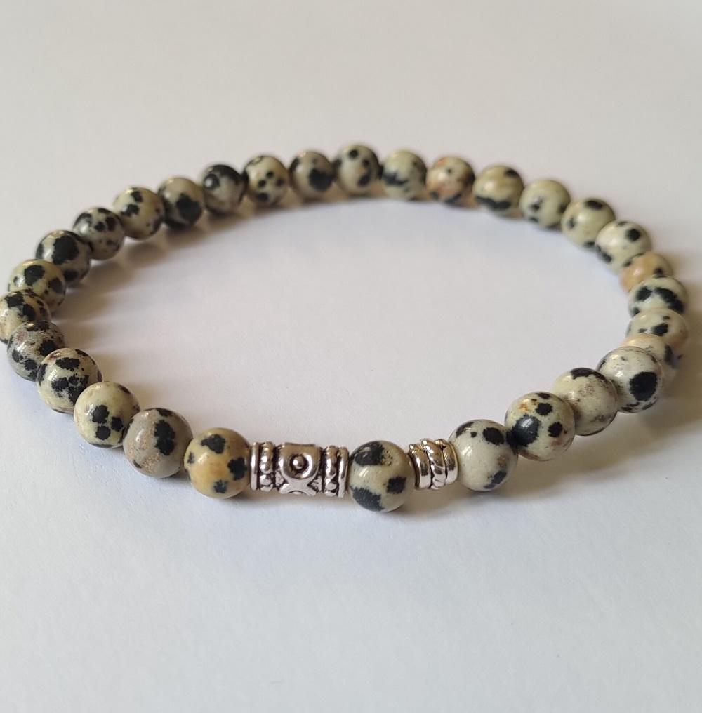 Bracelet jaspe dalmatien 1
