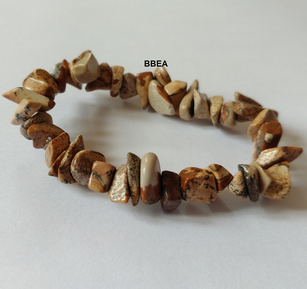 Bracelet jaspe paysage chips
