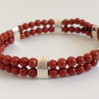 Bracelet jaspe rouge 6