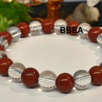 Bracelet jaspe rouge et cristal