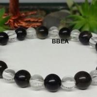 Bracelet obsidienne doree 8 