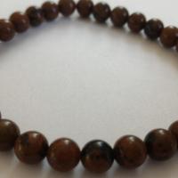 Bracelet obsidienne marron 1 