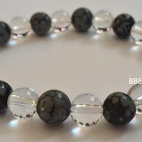 Bracelet obsidienne neige 1 