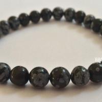 Bracelet obsidienne neige 2 