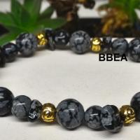 Bracelet obsidienne neige 2