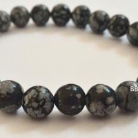 Bracelet obsidienne neige 3 