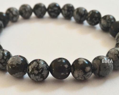 Bracelet obsidienne neige 3 