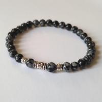 Bracelet obsidienne neige homme 3 