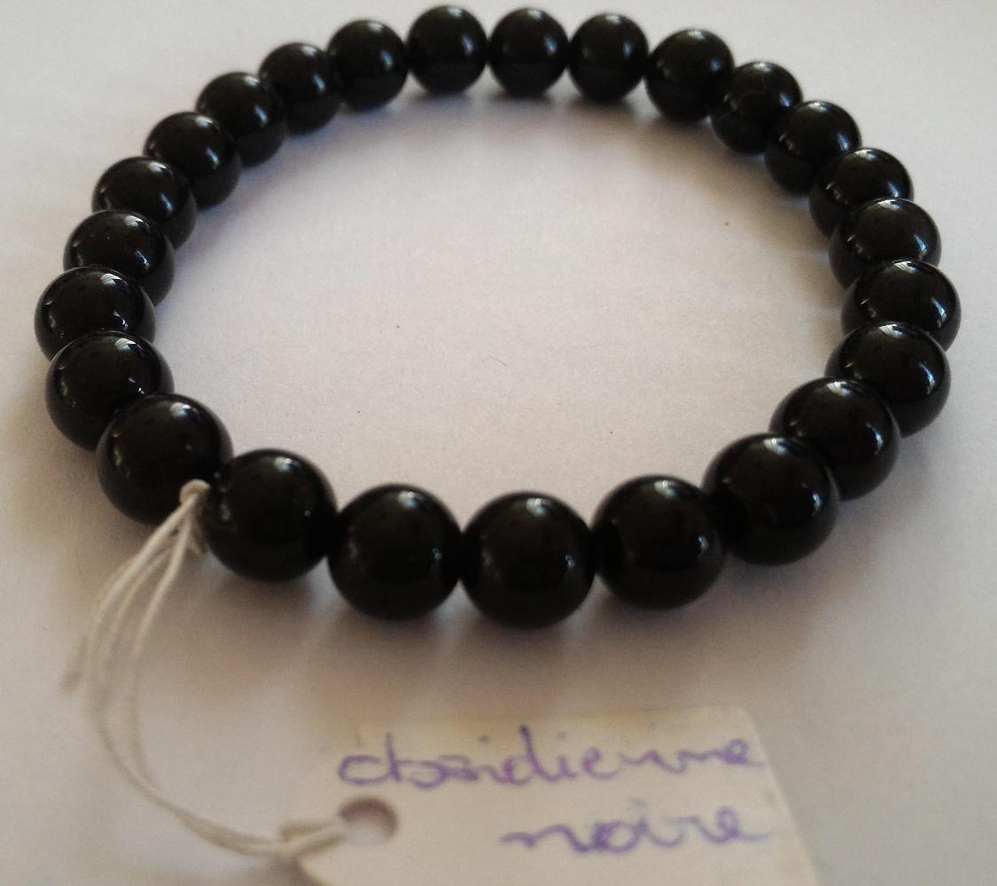 Bracelet Obsidienne Noire AAA - Fabriqué en France - Yogazen