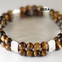 Bracelet oeil tigre double 2 