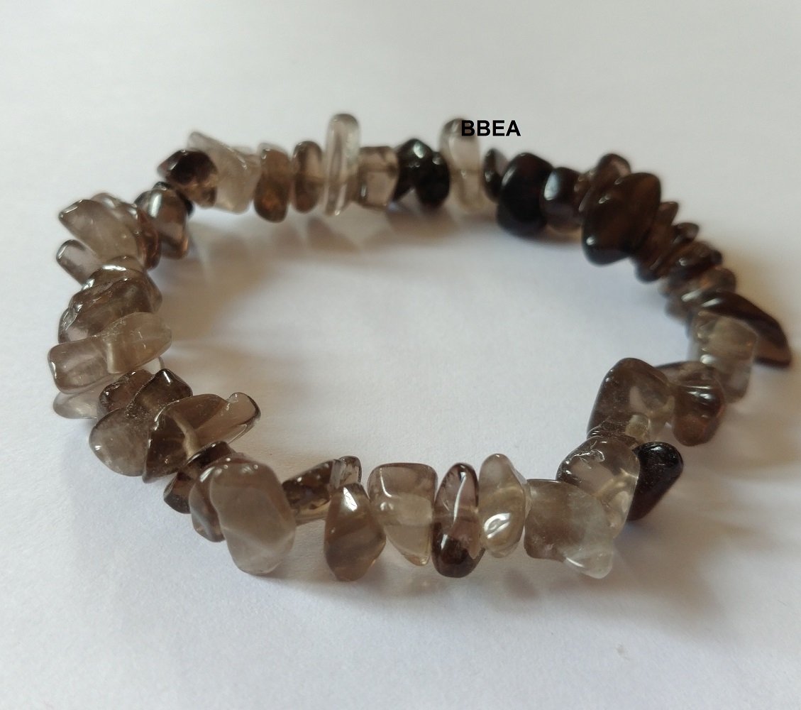 Bracelet quartz fume chips 2
