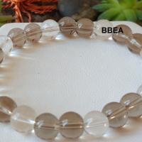 Bracelet quartz fume et cristal de roche