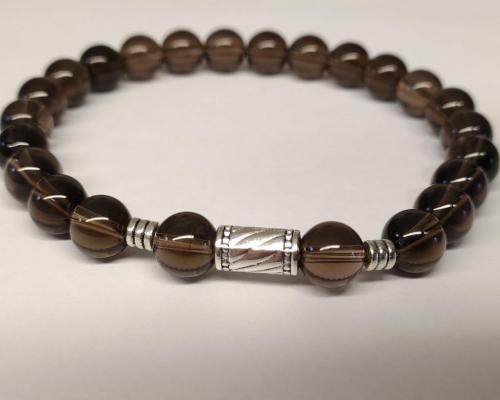 Bracelet quartz fume homme