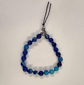 Bracelet tibetain agate bleue 4