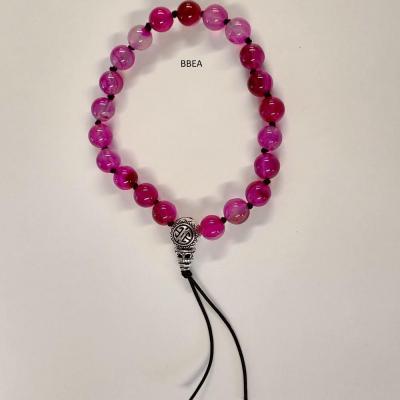 Bracelet tibetain agate rose