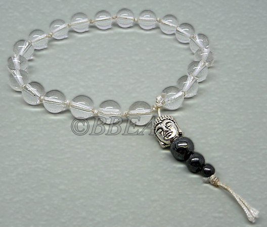 Bracelet tibetain cristal de roche 3638