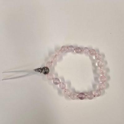 Bracelet tibetain quartz rose 2