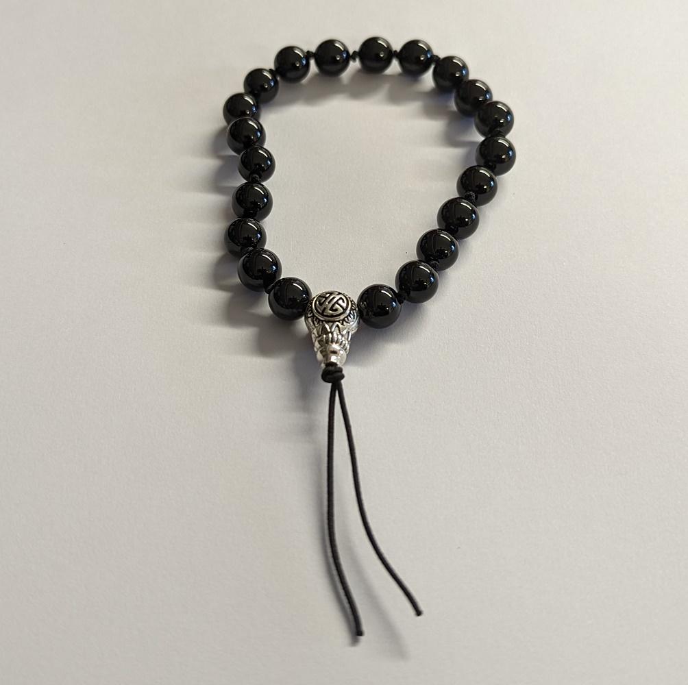 Bracelet tibetain tourmaline noire 2 